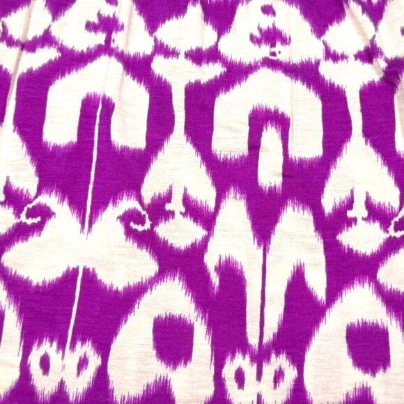 VTG Y2K Babydoll Top Sz.M Ikat Print Short Puff Sleeve Boho Coquette Festival - Picture 10 of 10